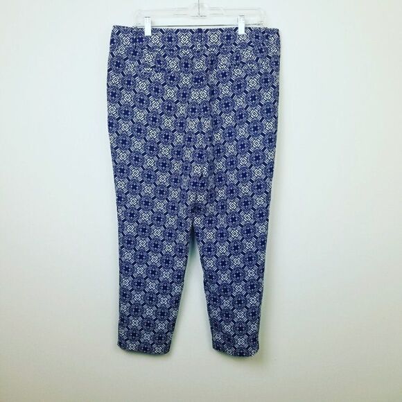 J.Crew Tile Medallion Print Pants. Blue. 12#021 - Picture 5 of 9